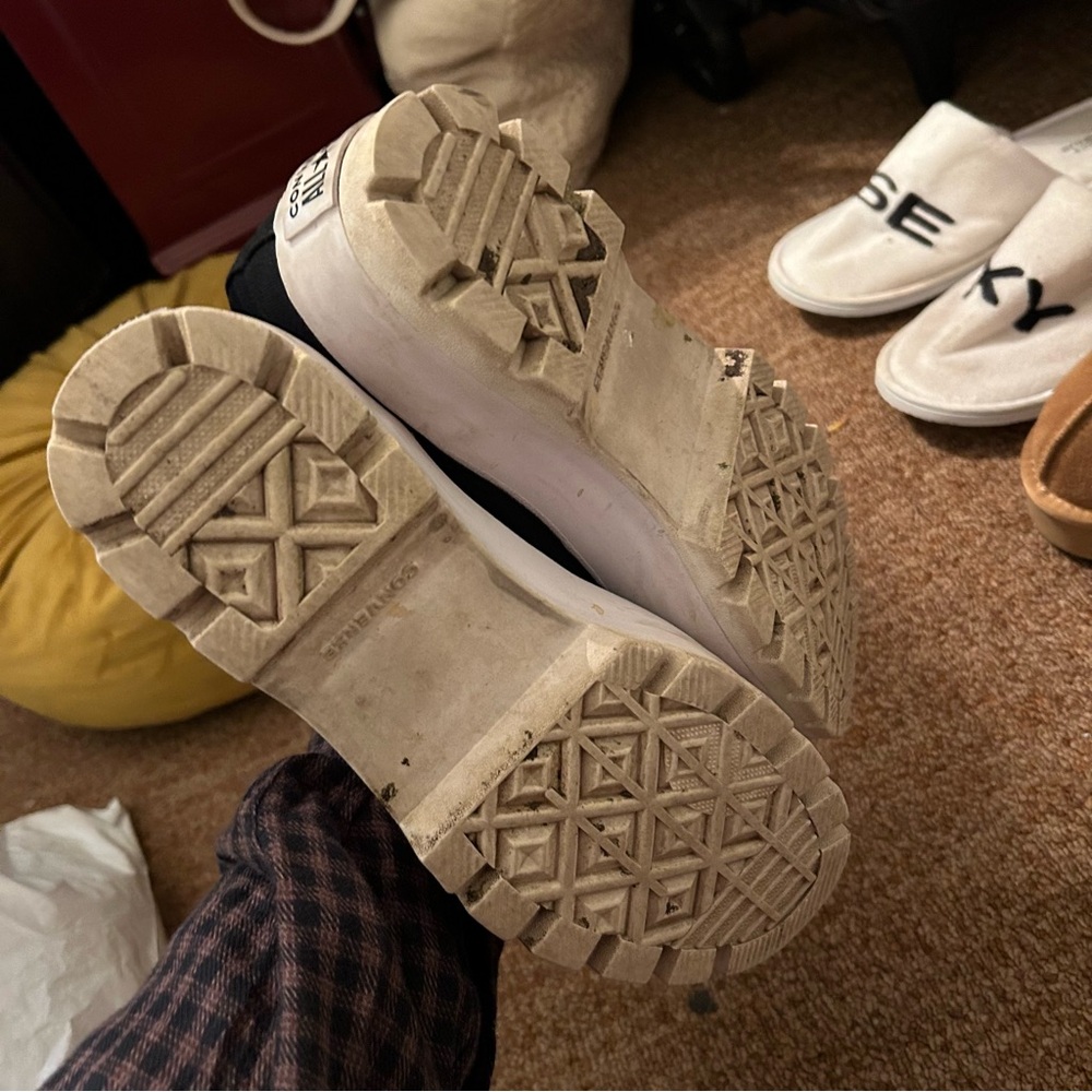 Black Platform Converse Hightops - image 6